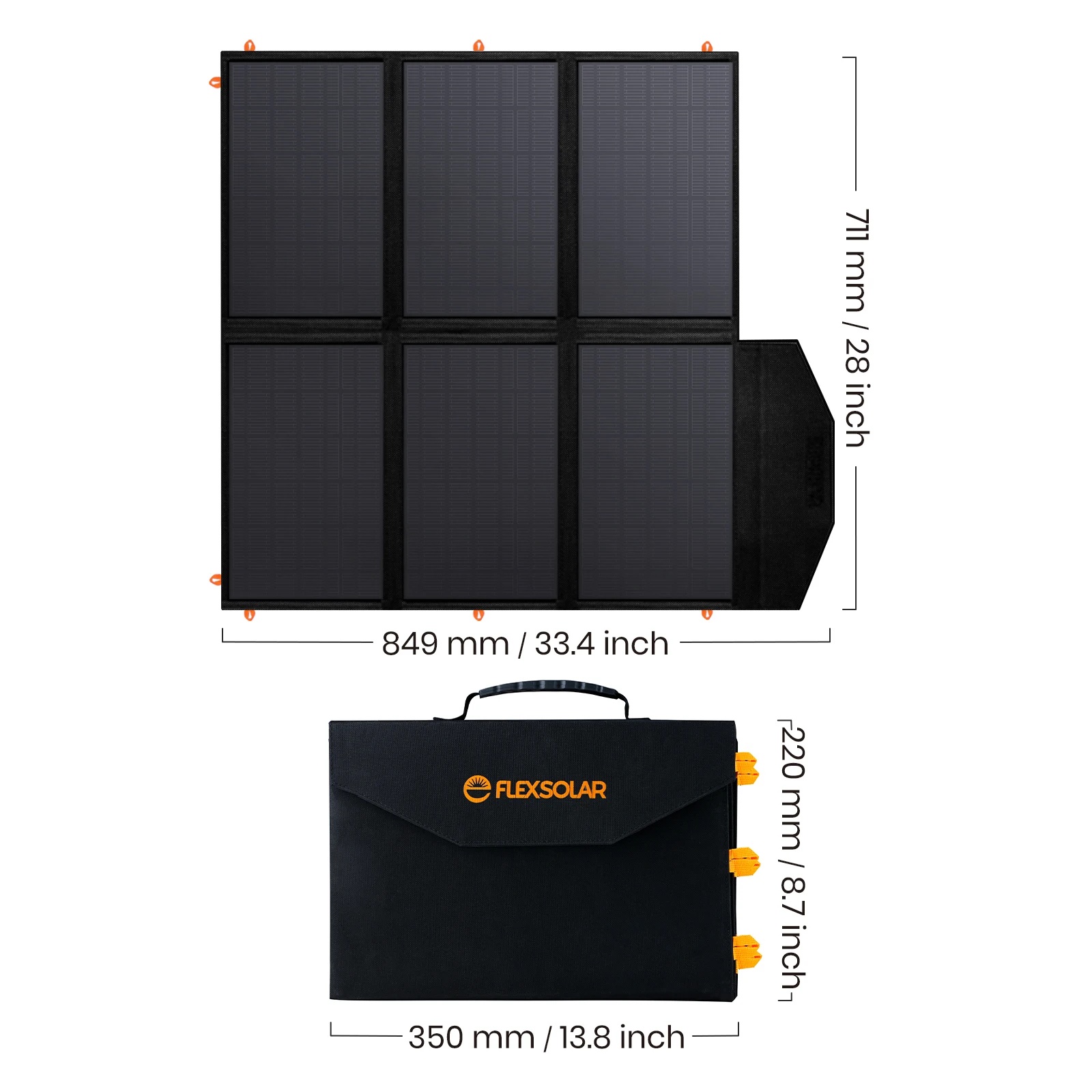 Портативное легкое солнечное зарядное устройство FlexSolar 60 Вт