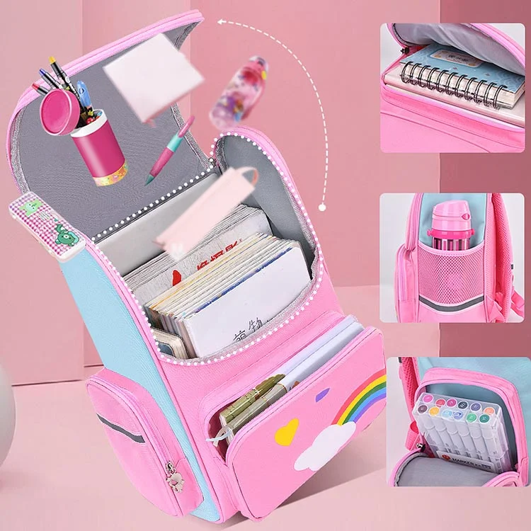 Custom LOGO Kids Backpack Cute Children Bookbag  3D Cartoon School Bag for  Girl Boys