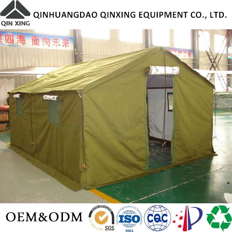 QX factory 10 to 50 men big  waterproof canvas winter camping outdoor soldiery ground force defense tent restaurant tent