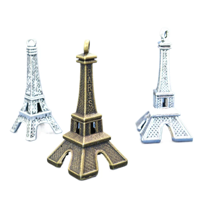 geqiao A1015 Antique 7.5g Vintage Tower Pendant for Couples Jewelry Alloy accessories 50 / pack