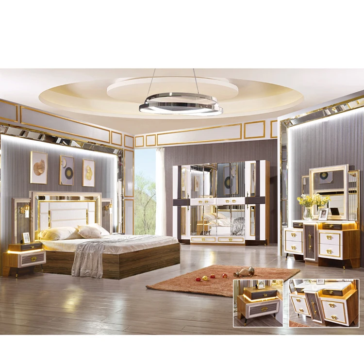 Schlafzimmermobel Muebles De Dormitorio Modern Hotel Vanity Luxury High Gloss Furniture Mdf Bedroom Sets