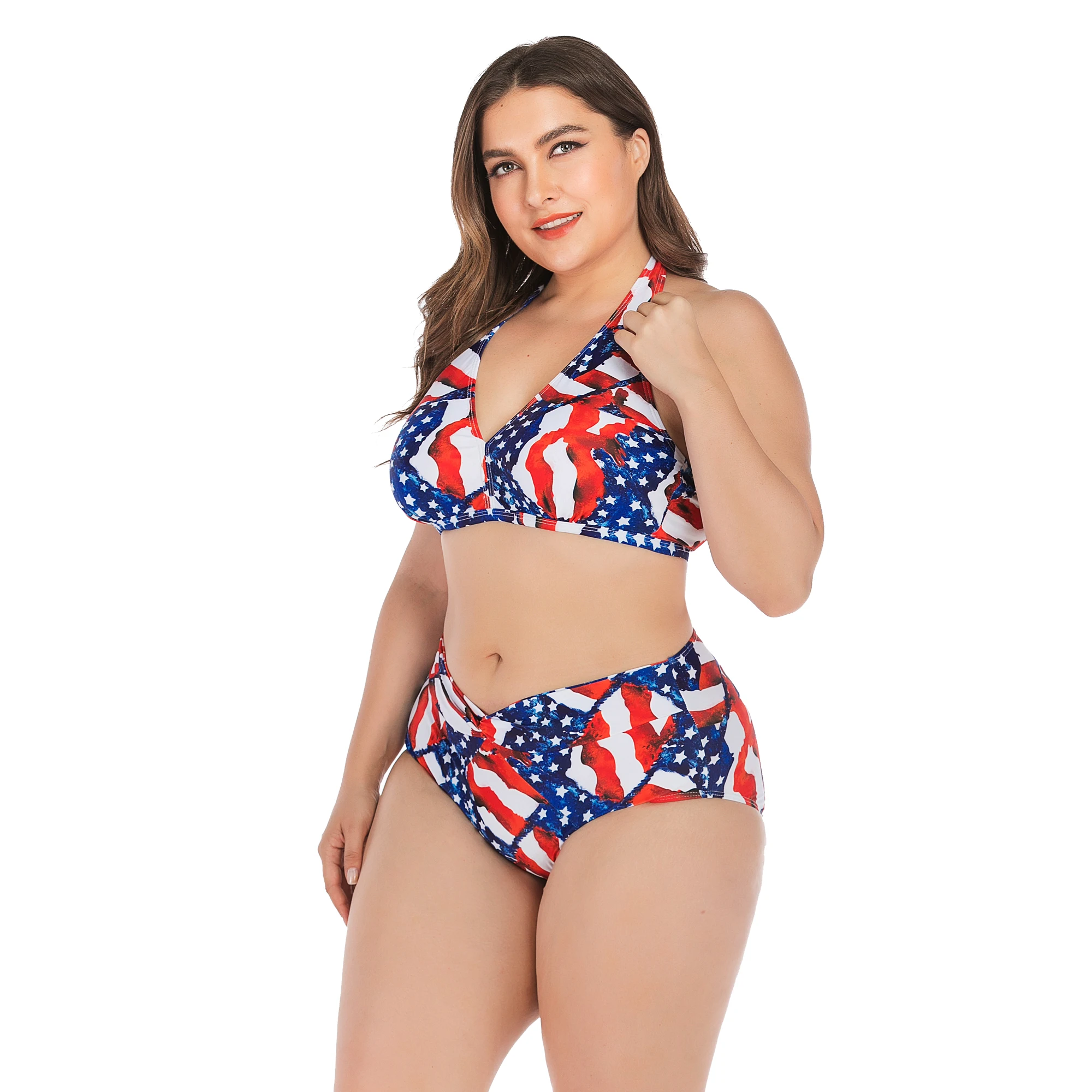 bathing suits American flag swimsuit Fashion Women Sexy Bikini Plus Size Swimwear & Beachwear