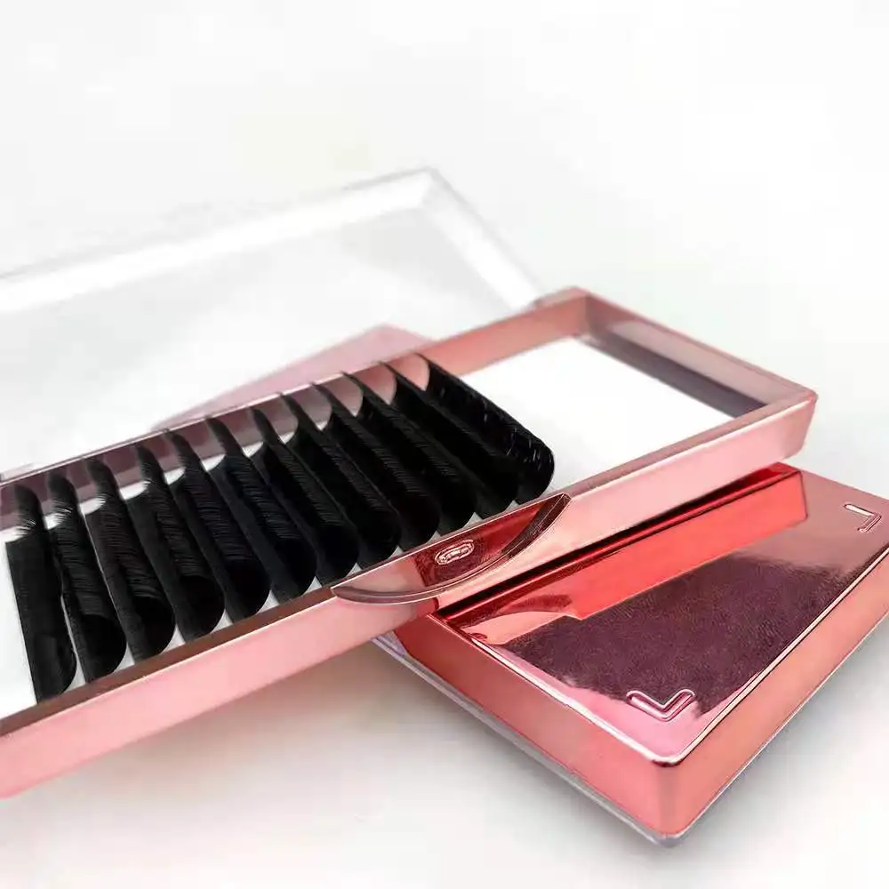 Factory Wholesale Premade Eyelash C D Curl Extension Private Label Individual Cluster Handmade Fans Eyelash Extension Korea
