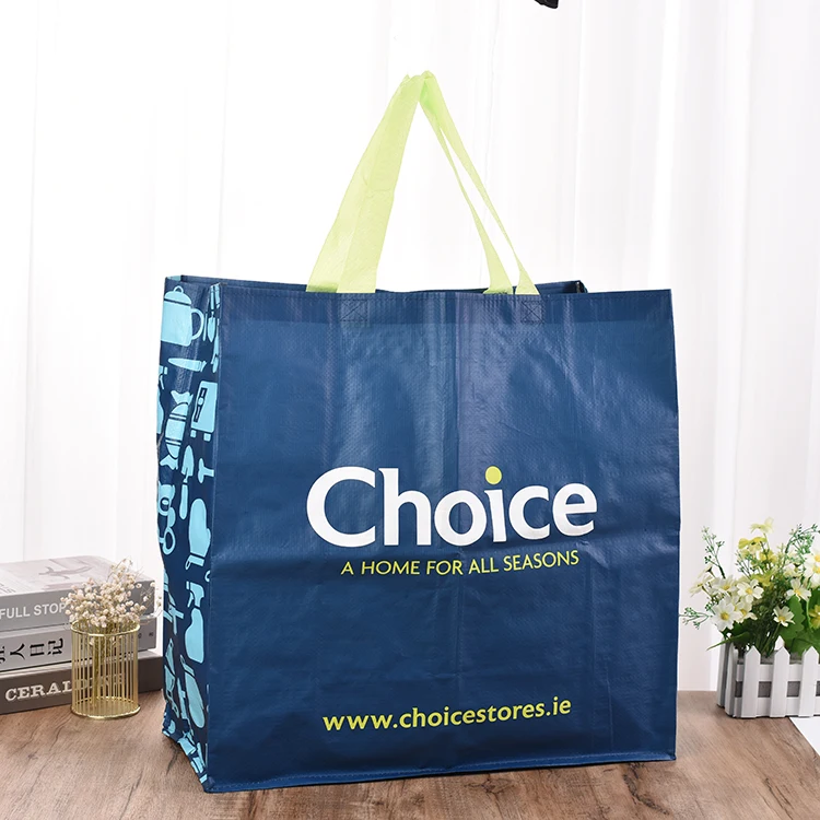 Hot sale custom printing design eco folding recyclable pp woven shopping bag