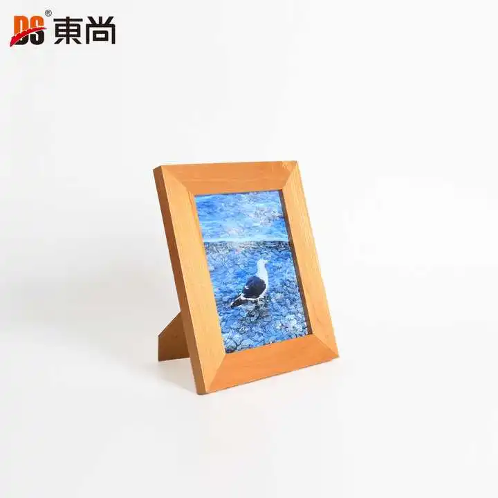 High Definition Glass Display Pictures Picture Frames Solid Modern Wood Photo Frame for Table Top Display