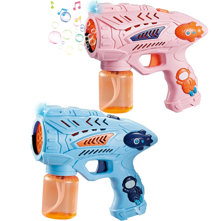2022 new outdoor bubbles kids toys space bubble gun toys electric bubble toys for kids with light and music