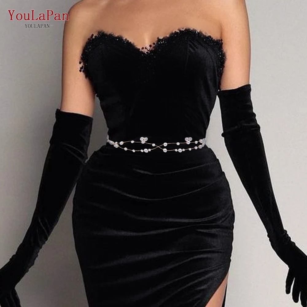 Женский ремень с бусинами