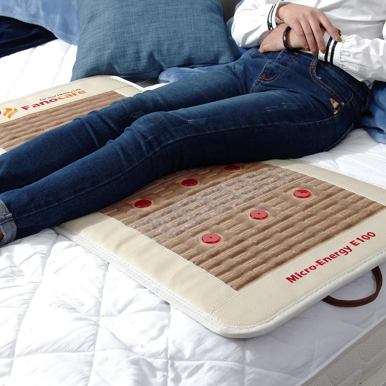 asiagem magnetic far infrared photon light therapy tourmaline jade bio ceramic amethyst mat photon