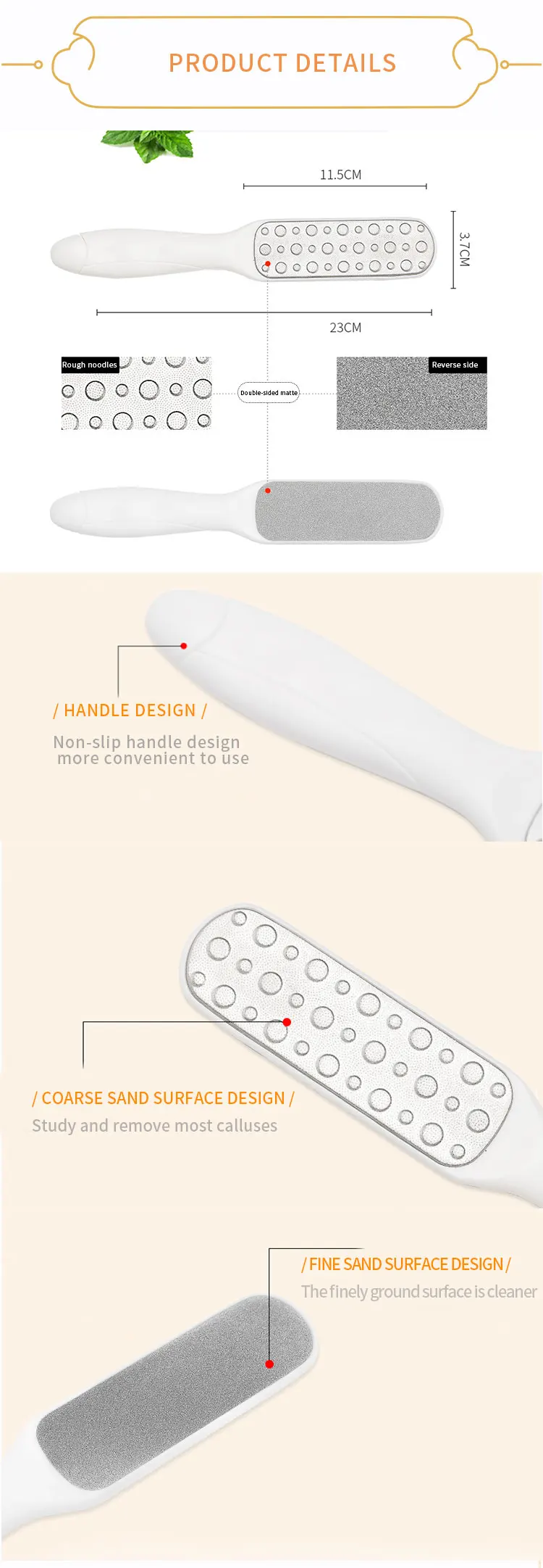 private label professional stainless steel feet fools grinder pedicure foot file  for dead skin