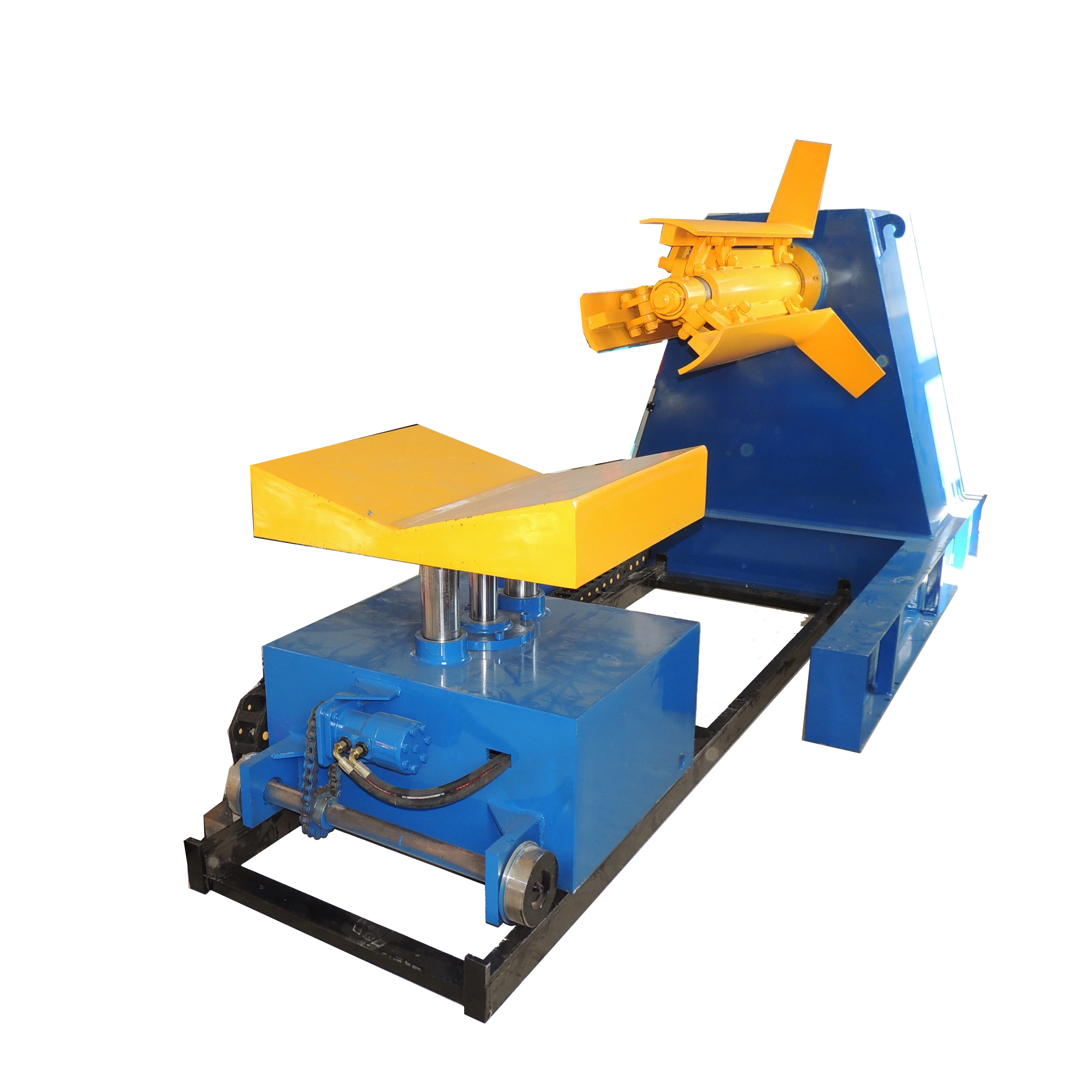 Steel coil automated decoiling hydraulic uncoiler And Feeder Strip Decoiler 10 Ton Decoiler