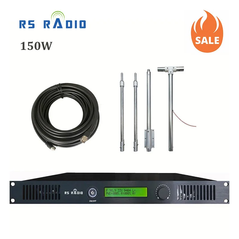 Free shipping 150W 150 Watt FM Broadcasting Radio Transmitter for radio stations