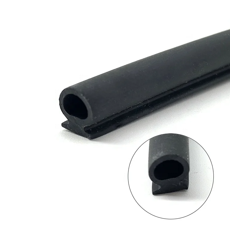 Oem design good elasticity suppleness quality epdm d-type door and window customized rubber strip sliding door seal