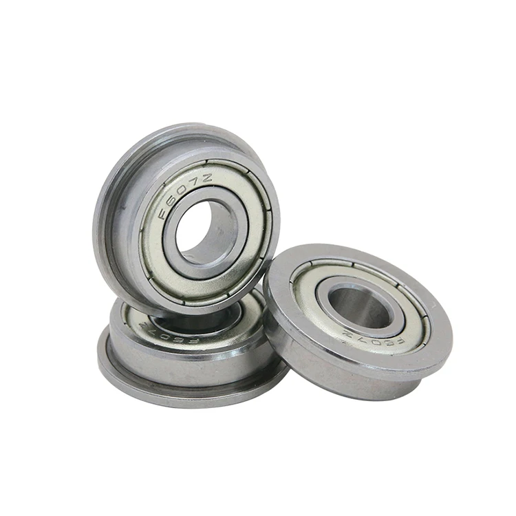 Mini Flange Bearing F607 ZZ RS 2RS Z 2Z Printer / Electronic Lock Miniature Flange Ball Bearing