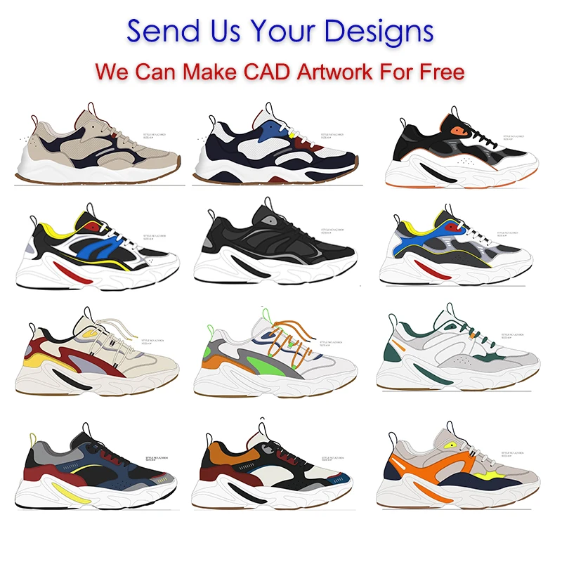 Casual Running Sneakers Breathable Walking Sport Shoes Women Chunky Shoes A3 Mesh Custom Logo Custom Fashion Men