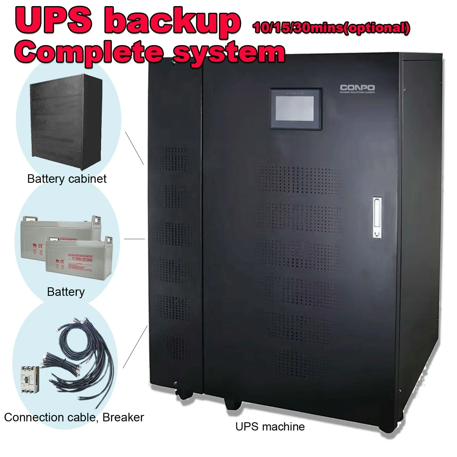 PRT-40KVA/32KW three phase Online UPS Transformerbase double conversion 3Phase Inverter backup time 5, 10, 15, 30 mins autonomy