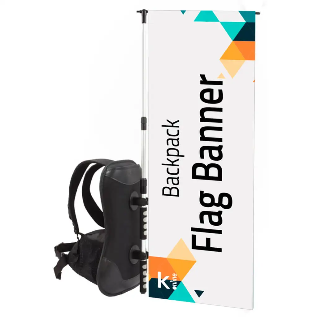 Wholesale Promotion Advertising Beach Walking Banner Publicity Double Sided Printing Backpack Flag Banner