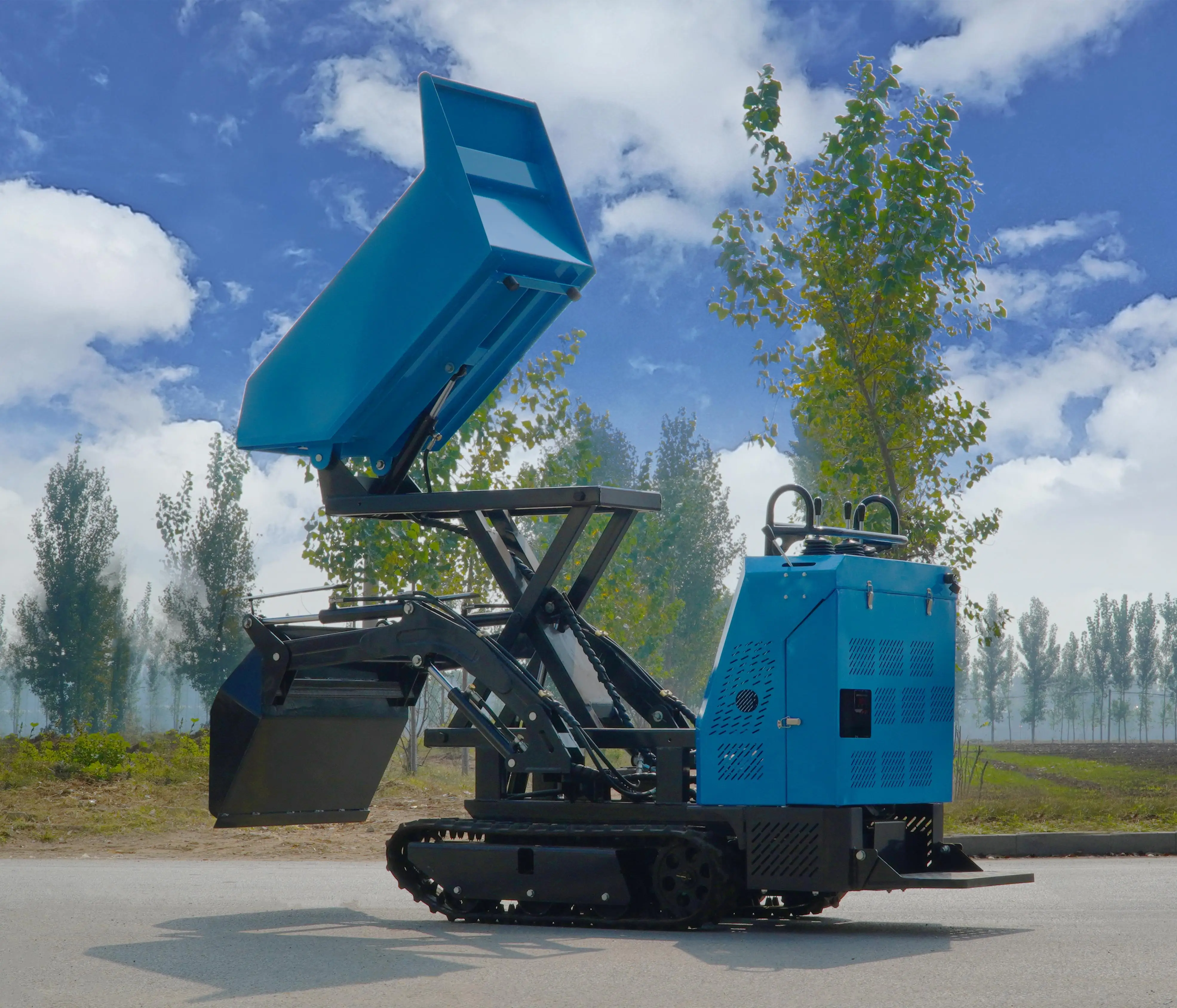 2024 OEM самосвал Гусеничный мини-погрузчик 500 кг мини-самосвал с сертификатом CE