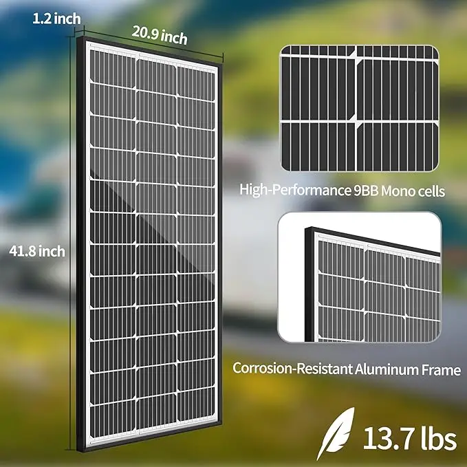 Solar Panel100W  200w 300w 12v 18v 24v PV Module Outdoor use solar panel transparent glass solar glass panel