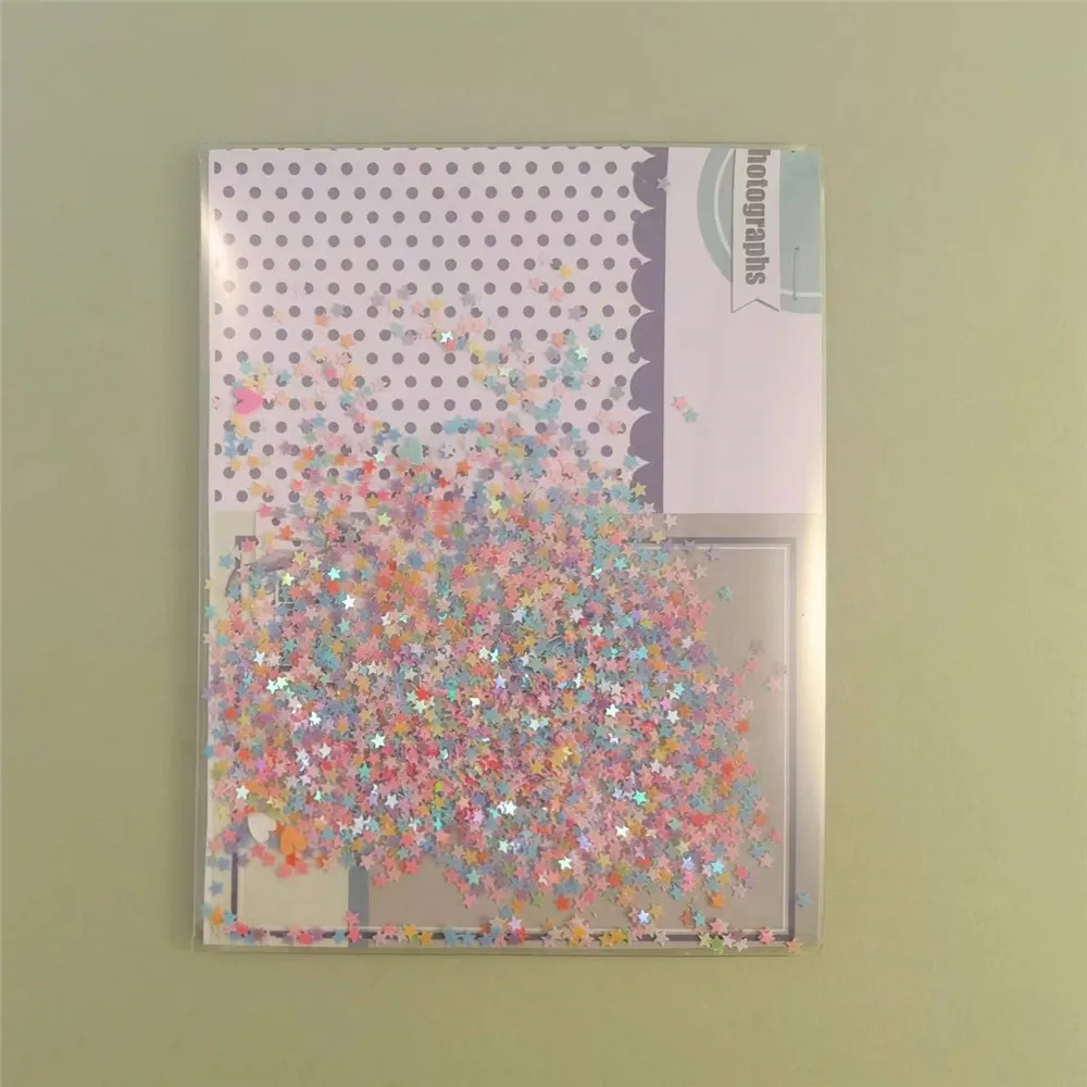 full front shaker pouches clear pet acetate sheet shaker cover for crafts and flat shaker card