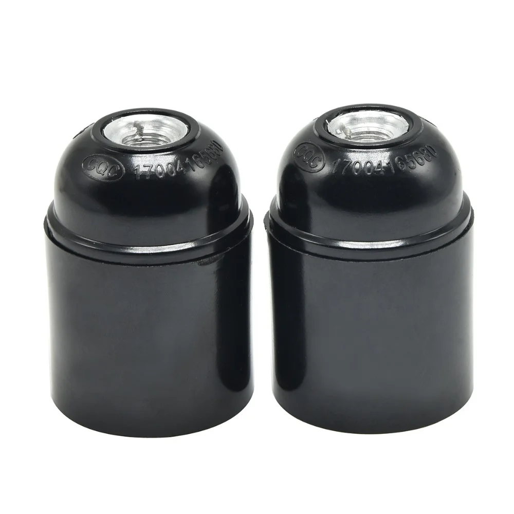 Black Bakelite Lamp Holder E26 E27 Antique Lamp Socket For Hanging Light Accessories