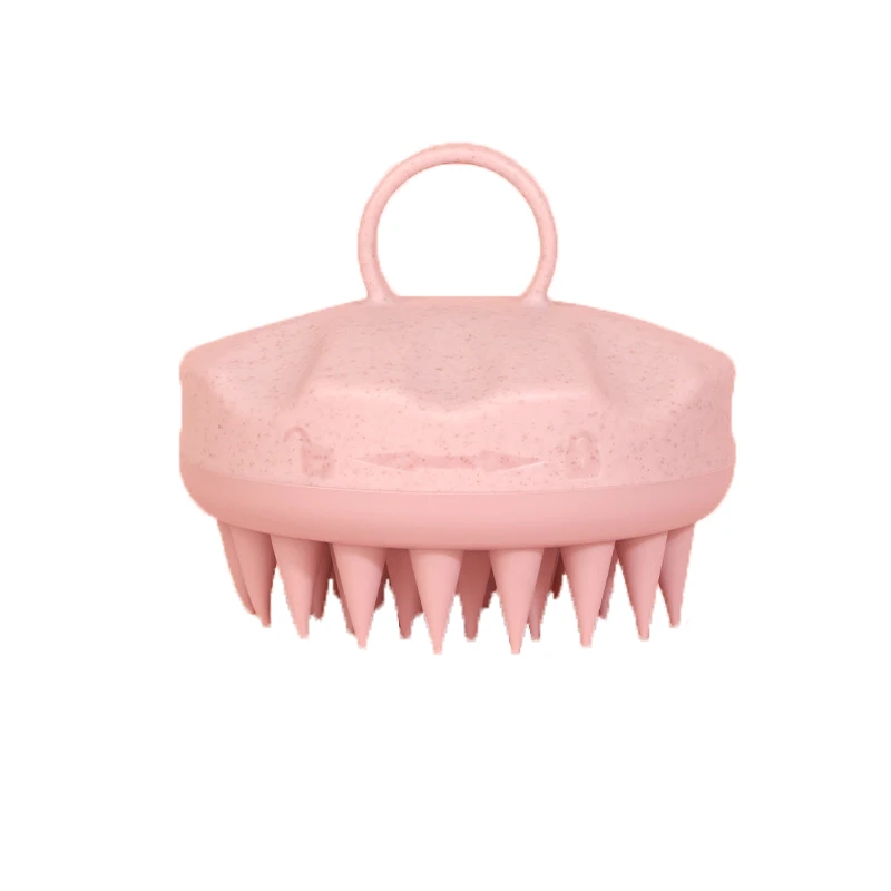 Handheld Eco-friendly Wheat Straw Soft Silicone Scalp Massage Shampoo Brush For Men Women Kid