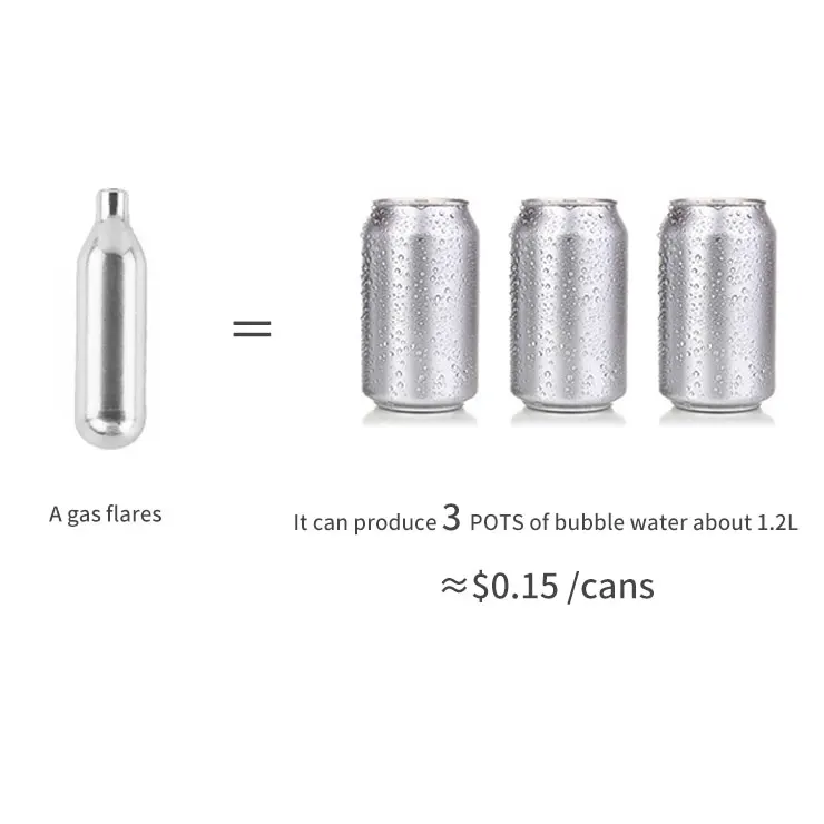 8g food grade Co2 Gas Machine Outdoor Picnic use Portable Soda Water Maker Sparkling drink Maker use Small Cylinder