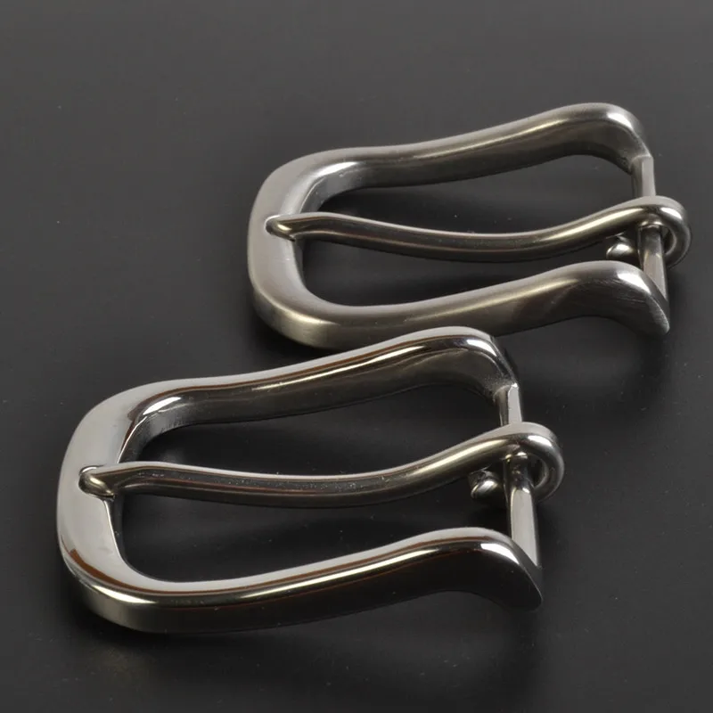 Stainless steel belt buckles 35 mm pin buckle for leather belt brushed polished
