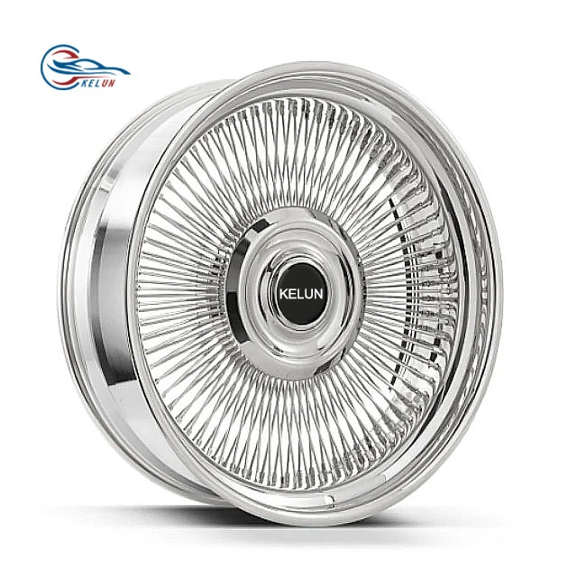 Custom28 Inch Car Spoke Wheel Retro Titanium Gold Wire Wheels Car Rims  Car Aluminum Forged Spoke Wire Wheels