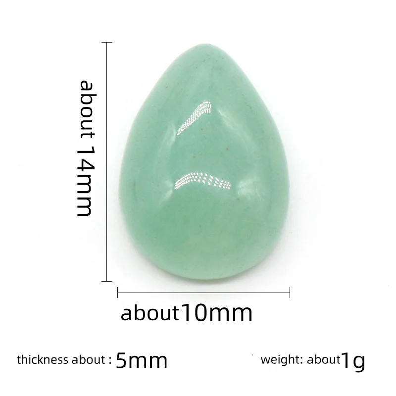 10x14mm Natural Stone Beads Water Drop Shaped Ring Faceted Reiki Beads for DIY Jewelry Making