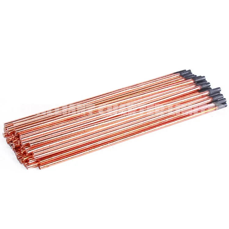 Copper coated Round gouge for welding Gouging carbon electrode gouges graphite materials with groove 10*305mm