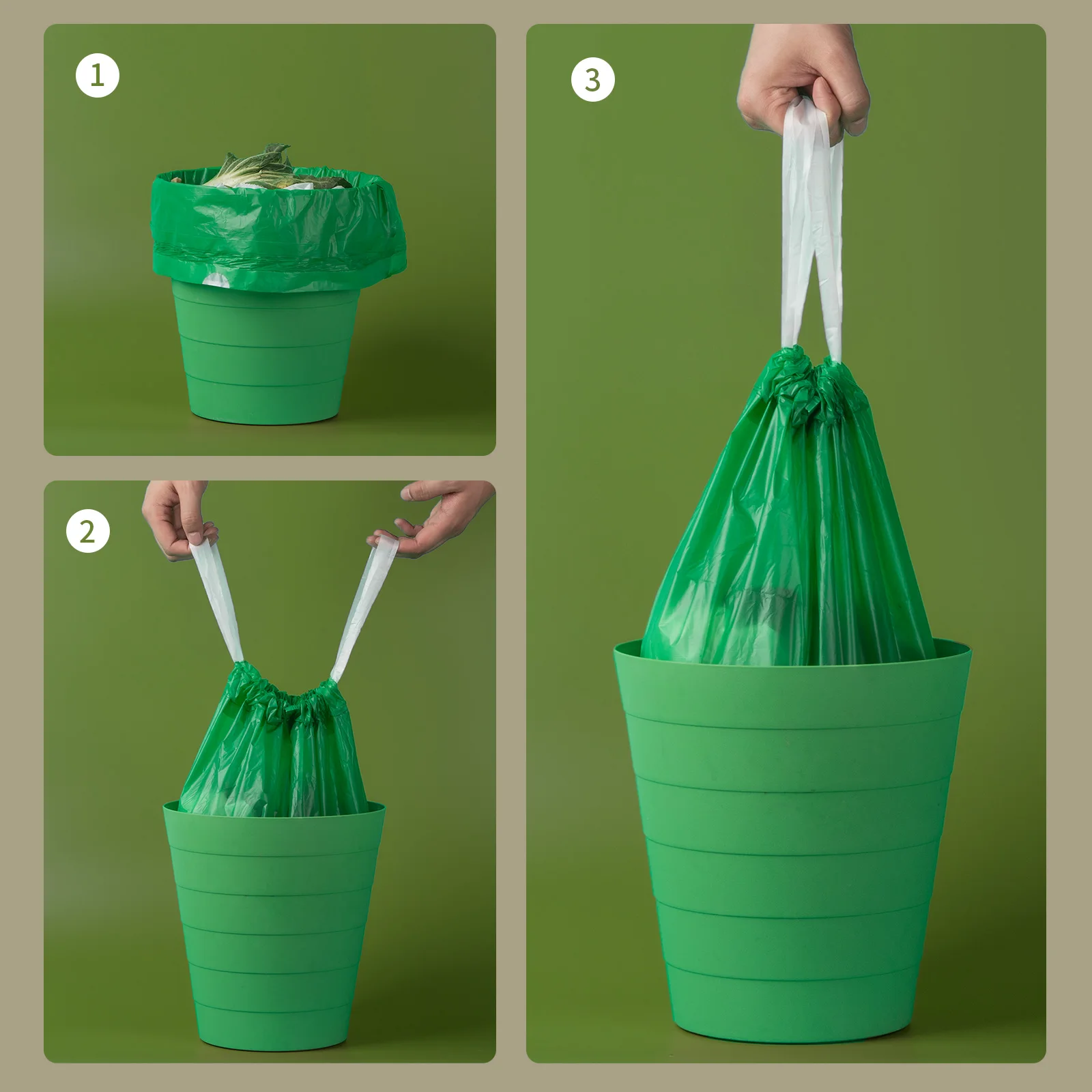 Superbio 100% biodegradable 13 Gallon Kitchen Drawstring Trash Bags Compostable Tall Kitchen Garbage Bags