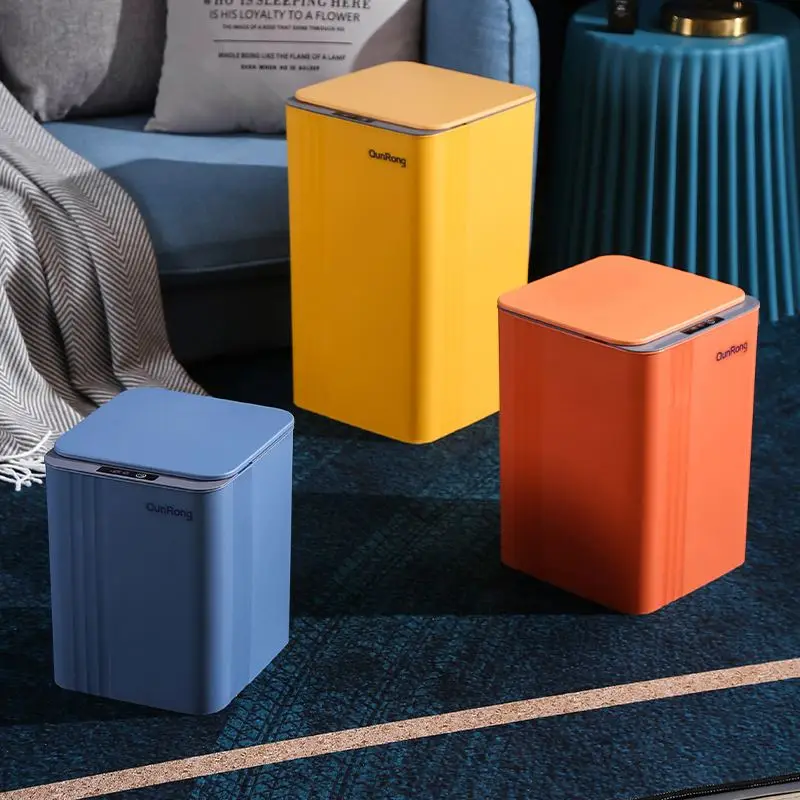 manufacturer Indoor Rechargeable Automatic Intelligent Trash Can ABS Plastic Sensor Smart Trash Bin