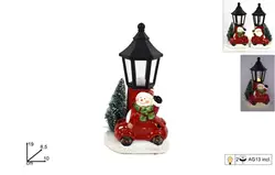 Ceramic Decor Christmas Ornaments Christmas Santa Figure Lighthouse With Led Lights Party Gifts Home Decor Lighthouses