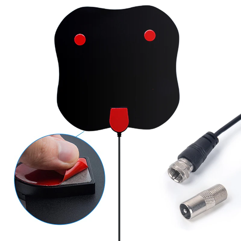 1080P UHF VHF DVB-T DVB-T2 HDTV Indoor digital TV HD TV Antenna  Thin Film with Amplifier
