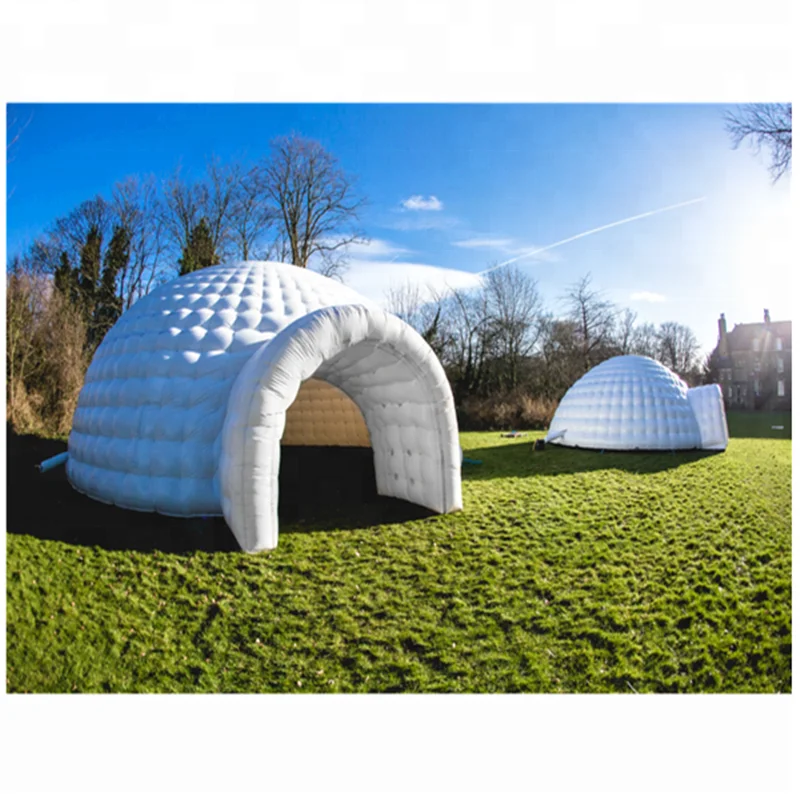 
 Наружная надувная белая купольная палатка, надувная геодезическая палатка для продажи.  