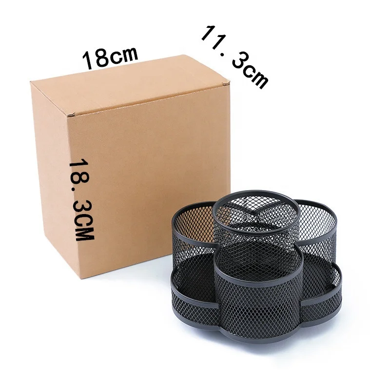 office stationery desktop mesh 360 rotatable pen holder  pen holder brush pot  pen container