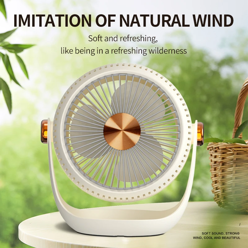 2024 New Portable Cooling Desktop Home Room Office Household USB Handheld Desktop Suspendable and Rotatable Mini Fan