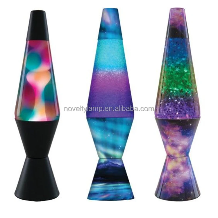 Cool Lava Lamp Graffiti Look Glass Globe Retro Flowing Wax Home Decor Accent