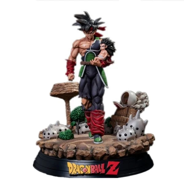 Fine workmanship Anime Dragon Ball Super Saiya Goku Vegeta and son with lamp resin statue art resin crafts