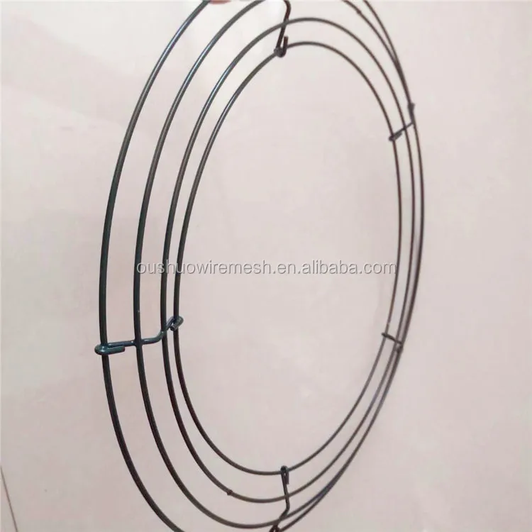 4 circles 8 inches metal wire wreath frame for Christmas door and window decoration