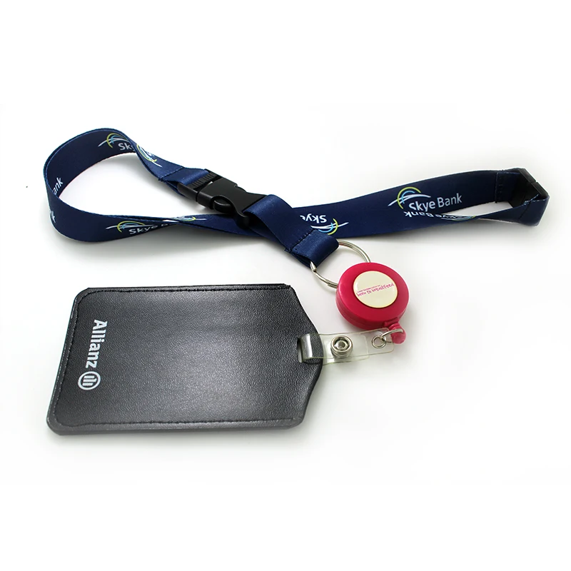 
Custom logo badge reel id card holder lanyard 