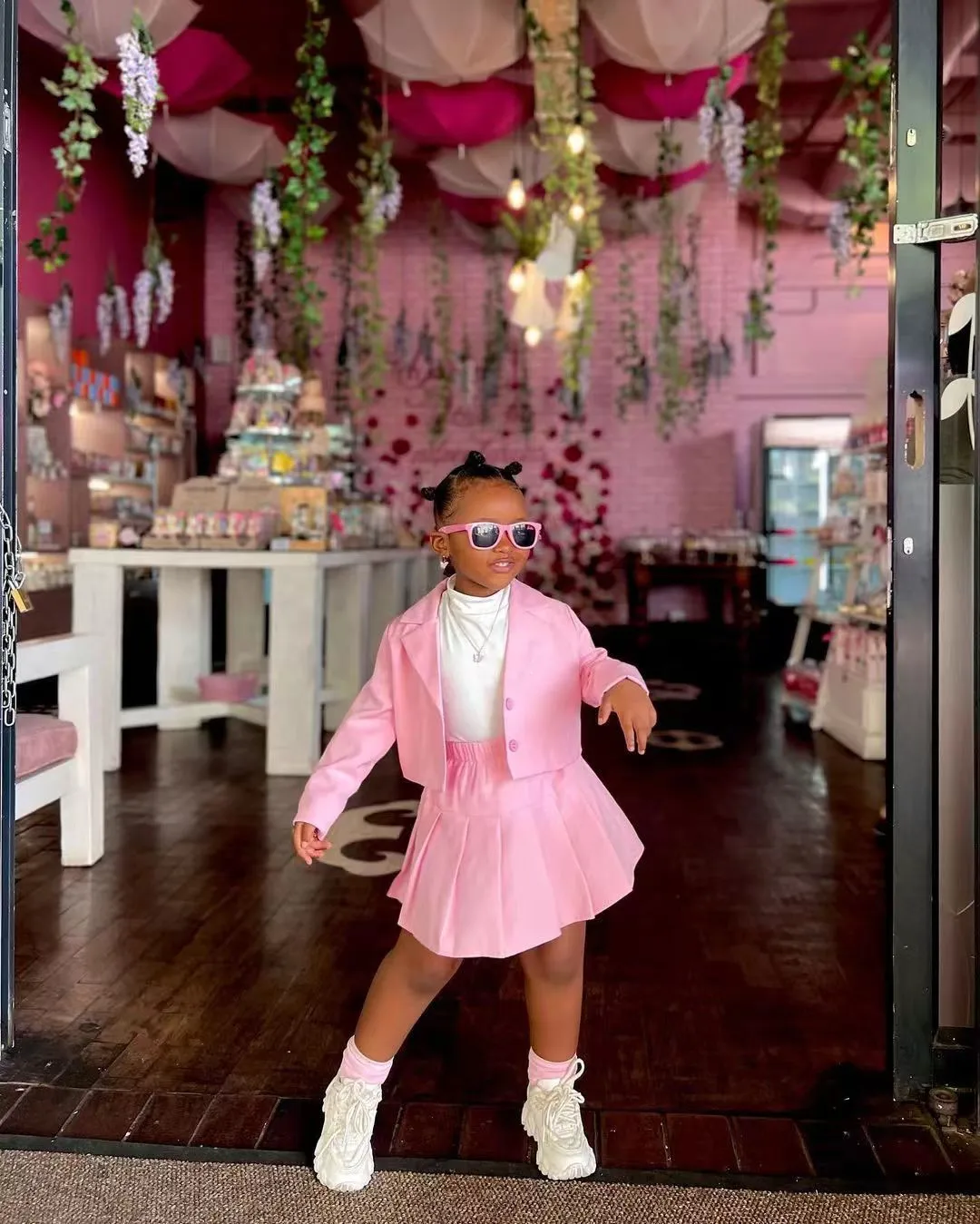 Conyson 2023 New Fashion Casual Summer Hot Selling Suit Kids Skirt Set Kids Back to School Two-Piece Skirt Girls Clothes Set