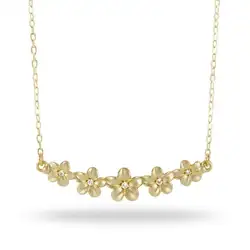 Hot Selling Nickel Free Jewelry Wholesale Alloy Hawaiian Polynesian Jewelry Custom Combination Plumeria Pendant Necklace