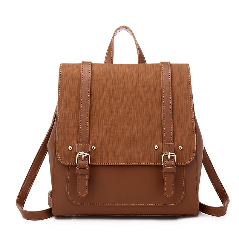 
mochilas 2021 New high quality leather backpacks Designer Women Backpack Soft Touch Multi-function Small Backpack Female Ladies Shoulder 