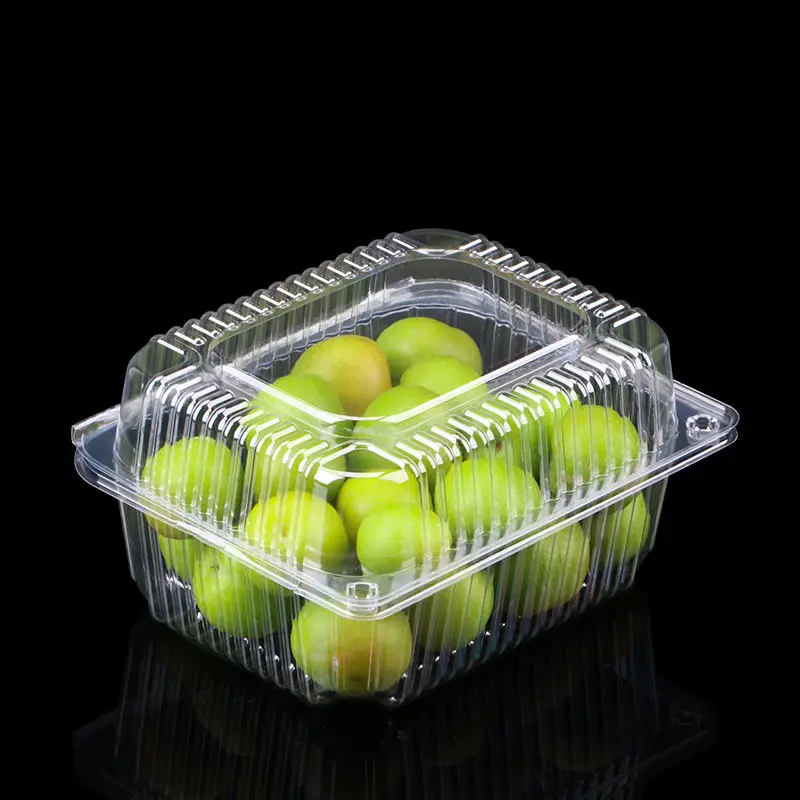 Customizable Disposable Recyclable Clear Pet Blister Plastic Fruit Box for Strawberry and Blueberry Container