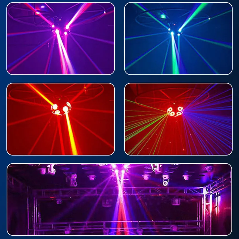 10w 12pcs RGBW 4IN1 party rotating head Led Rotating Planet Light For laser beam light led rgb stage dj light disco