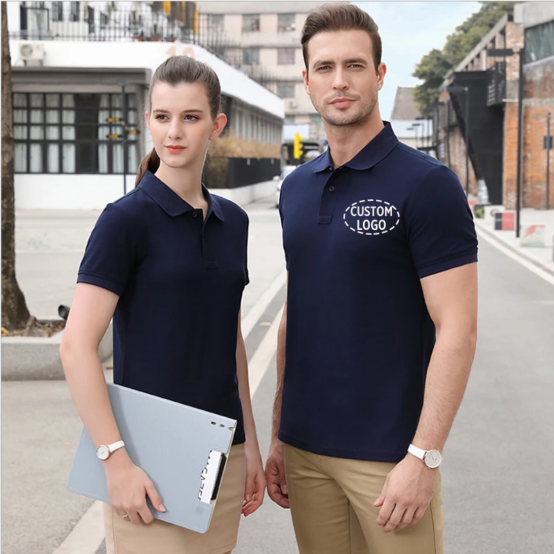 hot sale Custom 100%  Cotton 220gsm polo t shirt  Customize Printing Logo unisex outdoor golf simple style