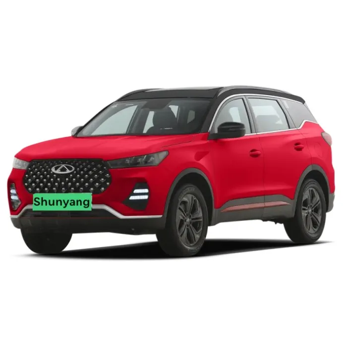 2022 Chery Подержанный автомобиль компактный внедорожник с красным кузовом и черной крышей с полным расходом топлива 7,09 л/100 км