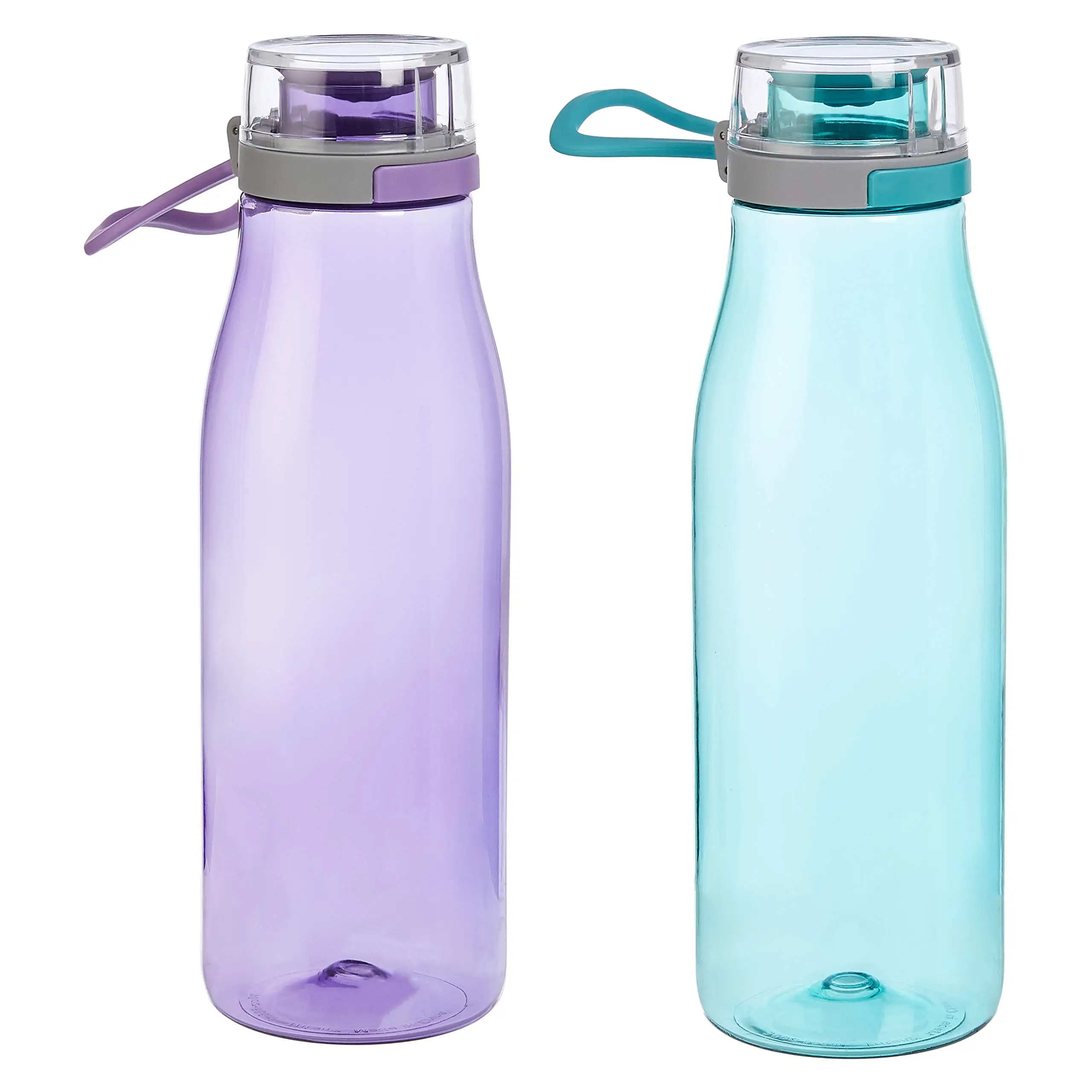 Portable 24-Ounce BPA-Free Leak-Proof PET round Sports Water Bottle with Action Lid Wholesale Summer Sports Bag 3 in 1 Model
