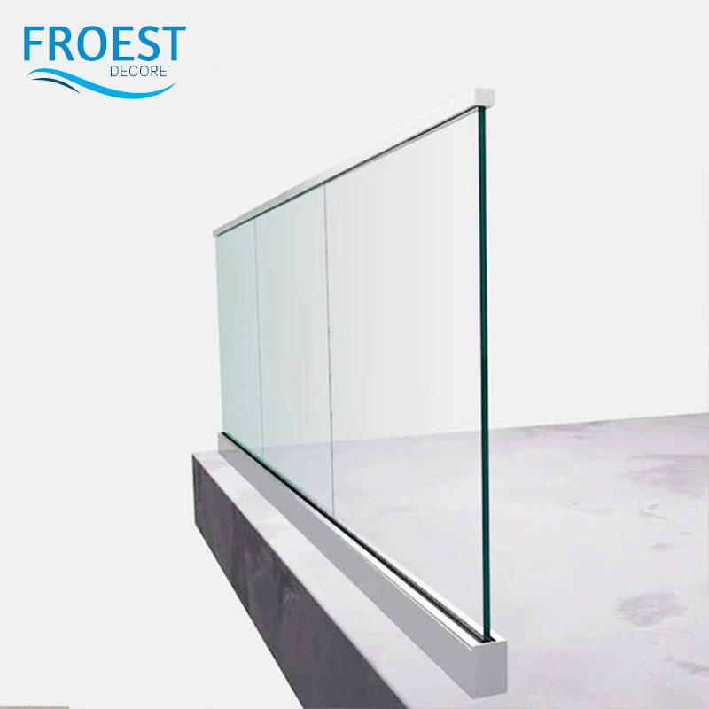 glass railing with slot pipe accessories for aluminium u channel smartart clear laminated interior balcony designs floor mounted